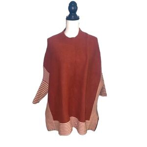 Dolman Style Poncho burgundy